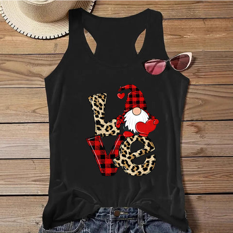 Women's Independence Day Printed Christmas Print Tank Top