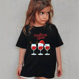 Combed Cotton New Christmas Children's Short Sleeve Girls' T-Shirt Kids Clothing Boys' Short Sleeve
