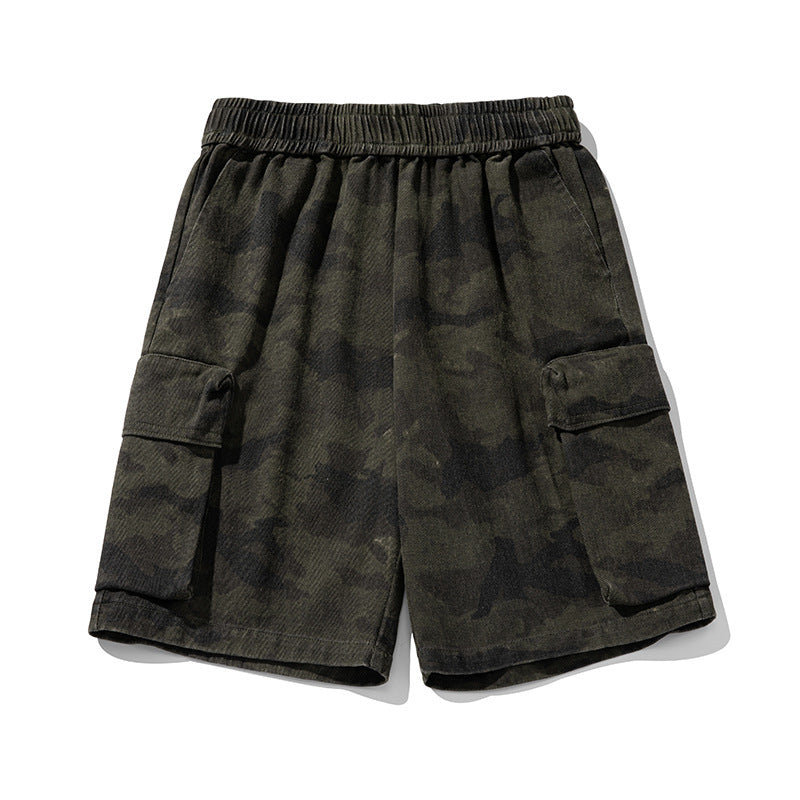 Camouflage workwear shorts for men