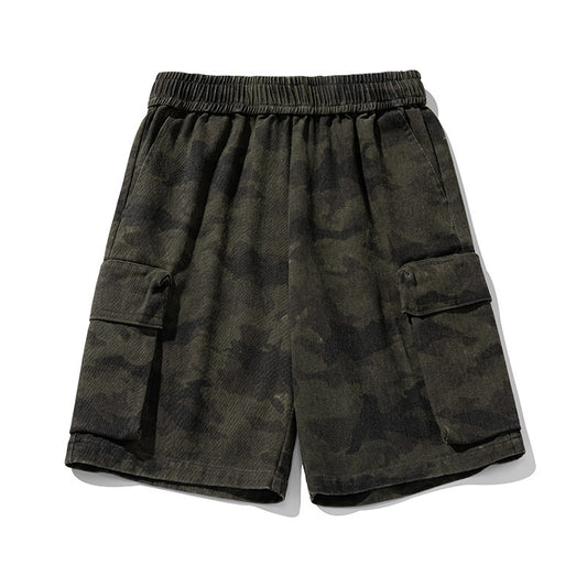Camouflage workwear shorts for men