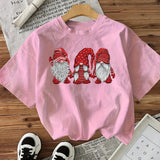 Doll Cotton Women's Short Sleeve Fashion Style Top American Christmas New Arrival